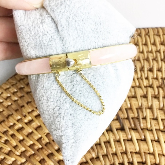 Vintage Pink Gold Toned Bracelet Quartz Cuff - Picture 3 of 5